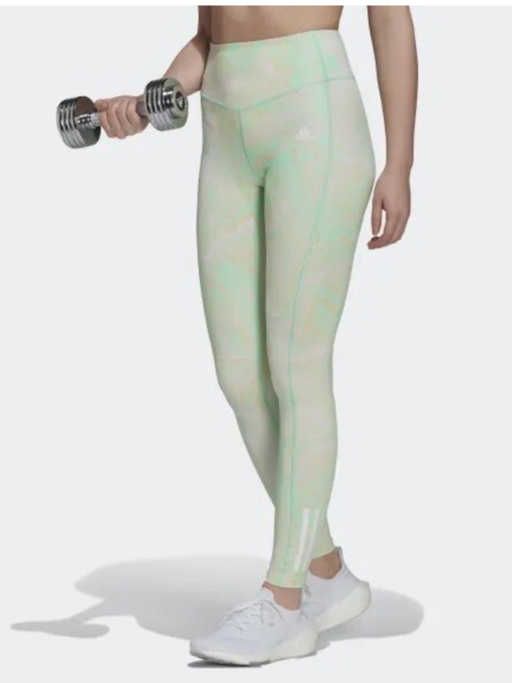 Adidas Light Mint Marble High-Waist Leggings - Picture 4 of 14
